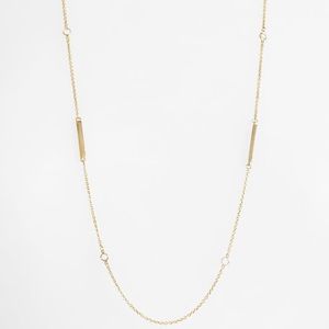 Kate Spade North Court Pave Bar Necklace - Gold